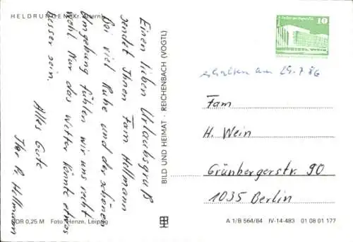 Ak Heldrungen in Thüringen, Teilansicht
