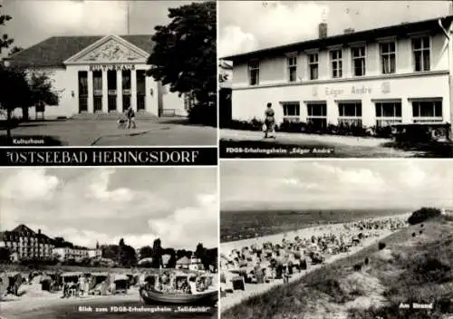 Ak Ostseebad Heringsdorf auf Usedom, Kulturhaus, FDGB Erholungsheim Edgar André