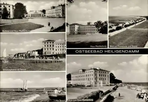 Ak Seebad Heiligendamm Bad Doberan, Kurhaus Haus Mecklenburg, Erholungsheim am Strand