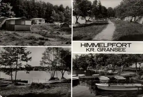 Ak Himmelpfort Fürstenberg an der Havel, Campingplatz, Stolpsee, Zelte, Boote, Teilansicht