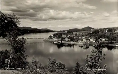 Ak Sundet Eidsvoll Norwegen, Panorama, Brücke