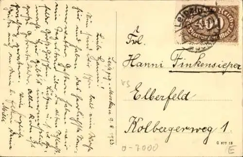 Ak Mockau Leipzig in Sachsen, Teilansicht, Gänse