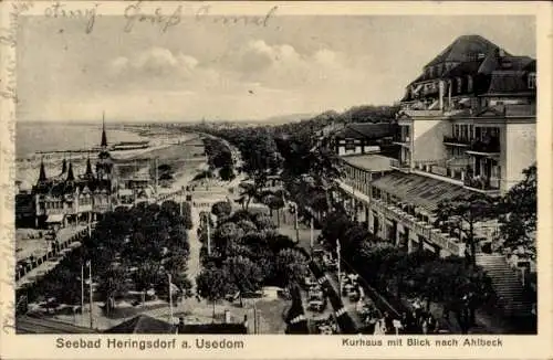 Ak Ostseebad Heringsdorf auf Usedom, Kurhaus, Ahlbeck