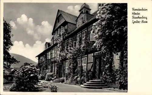 Ak Goslar am Harz, Fremdenheim Kloster Frankenberg, Rankenwuchs am Haus