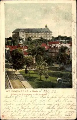 Ak Weißenfels an der Saale, Schloss, Promenade, Spritzenhaus