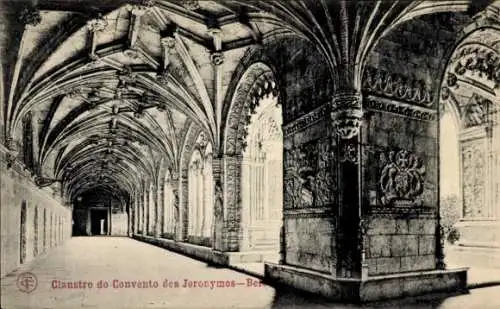 Ak Belém Lisboa Lissabon Portugal, Claustro do Convento dos Jerónimos