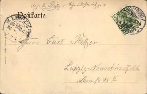 Ak Magdeburg in Sachsen Anhalt, Taube Elbe mit Bootshaus