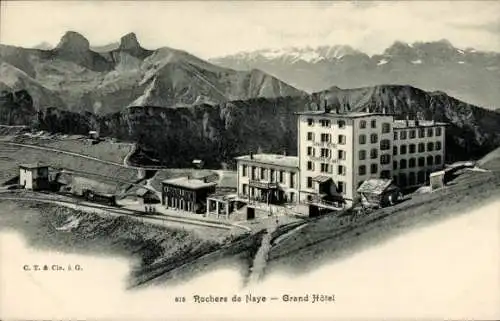 Ak Veytaux Kt. Waadt, Rochers de Naye, Grande Hotel