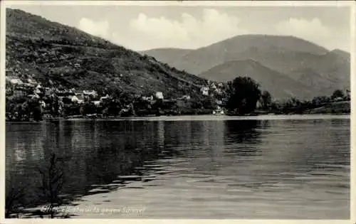 Ak Dolní Zálezly Salesel Region Aussig, Wasserpartie, Hügel, Häuser