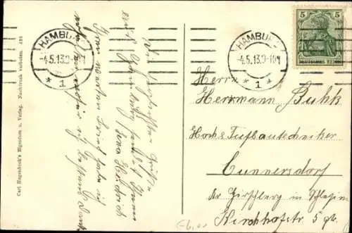 Ak Hamburg Eimsbüttel Stellingen, Carl Hagenbeck in der Löwenschlucht