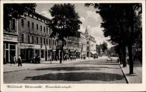 Ak Eberswalde, Eisenbahnstraße, Geschäfte, Fischräucherei