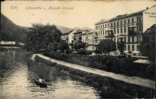 Ak Bad Ems, An der Lahn, Mainzer Straße, Gebäude Pyrmont, Hotel