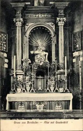 Ak Bornhofen am Rhein, Altar mit Gnadenbild