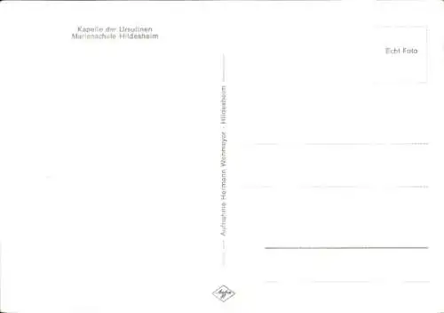 Ak Hildesheim in Niedersachsen, Marienschule, Kapelle der Ursulinen