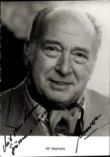 Ak Schauspieler Alf Marholm, Portrait, Autogramm