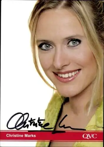 Ak Moderatorin Christine Marks, Portrait, Autogramm