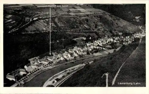 Ak Laurenburg an der Lahn, Fliegeraufnahme