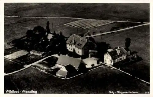 Ak Wildbad Wemding in Schwaben, Fliegeraufnahme