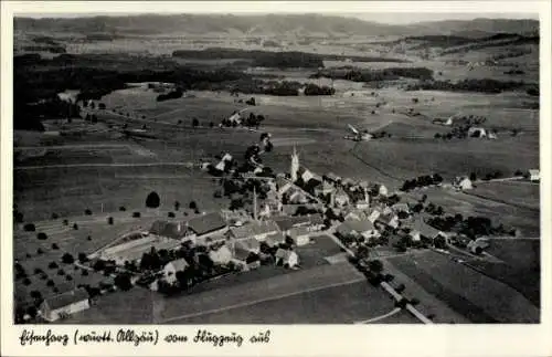 Ak Eisenharz Argenbühl im Allgäu, Fliegeraufnahme