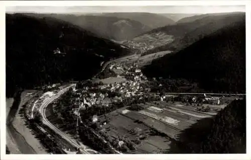 Ak Unterreichenbach im Schwarzwald, Fliegeraufnahme