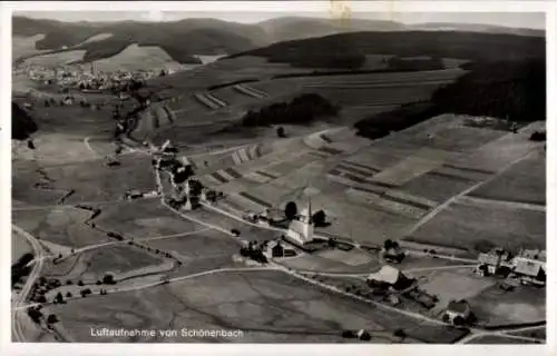 Ak Schönenbach Furtwangen im Schwarzwald, Fliegeraufnahme