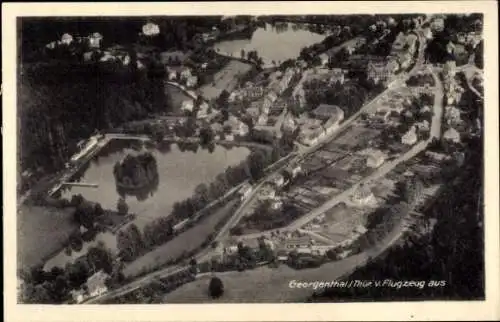 Ak Georgenthal in Thüringen, Fliegeraufnahme, Kurhotel