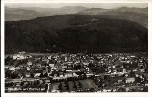 Ak Schopfheim in Baden, Fliegeraufnahme