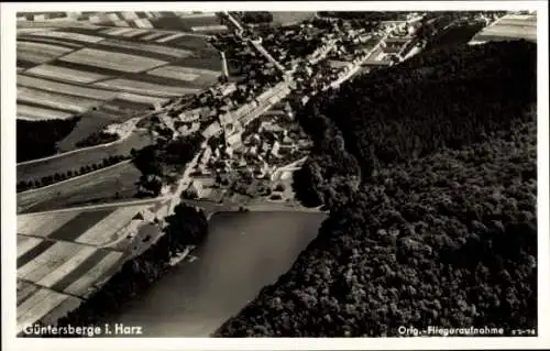 Ak Güntersberge Harzgerode am Harz, Fliegeraufnahme