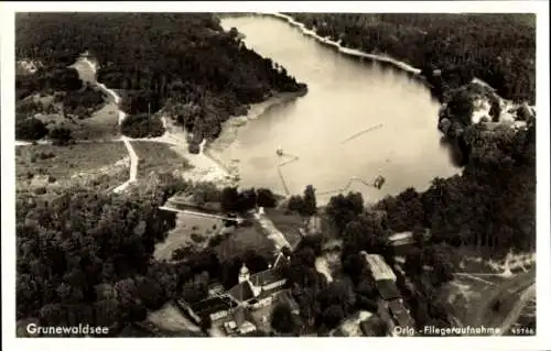 Ak Berlin Wilmersdorf Grunewald, Grunewaldsee, Fliegeraufnahme