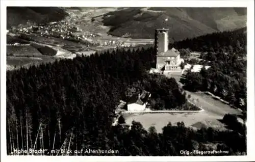 Ak Lennestadt im Sauerland, Hohe Bracht, Fliegeraufnahme, Altenhundem