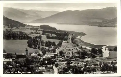 Ak Gmund am Tegernsee Oberbayern, Fliegeraufnahme