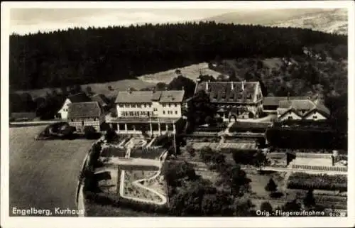 Ak Engelberg Winterbach in Württemberg, Fliegeraufnahme, Kurhaus Albert Schimpf