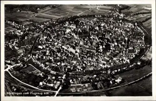 Ak Nördlingen, Fliegeraufnahme, Panorama