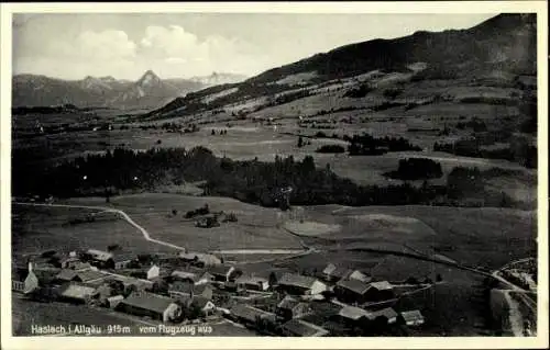 Ak Haslach Wangen im Allgäu, Fliegeraufnahme