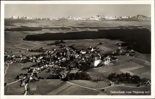 Ak Bad Grönenbach im Allgäu, Fliegeraufnahme, Erstes Allgäuer Musterdorf