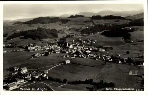 Ak Weiler Simmerberg im Allgäu, Fliegeraufnahme