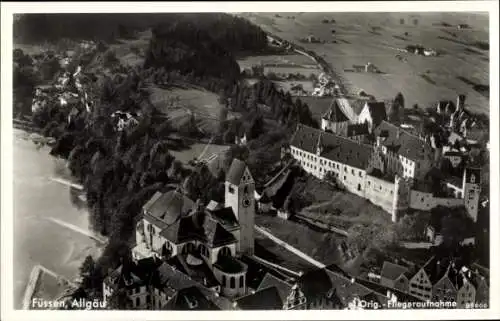 Ak Füssen im Allgäu,  Fliegeraufnahme