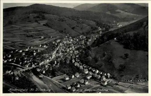 Ak Niederscheld Dillenburg in Hessen, Fliegeraufnahme