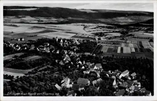 Ak Effringen Wildberg im Schwarzwald Württemberg, Fliegeraufnahme