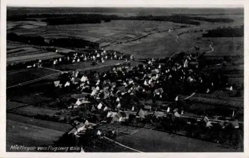 Ak Mietingen Oberschwaben, Fliegeraufnahme