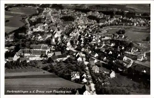 Ak Herbrechtingen an der Brenz Württemberg, Fliegeraufnahme