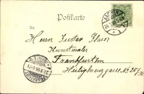 Ak Aachen in Nordrhein Westfalen, Panorama vom Pulverturm