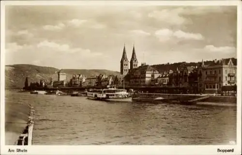 Ak Boppard am Rhein, Gesamtansicht