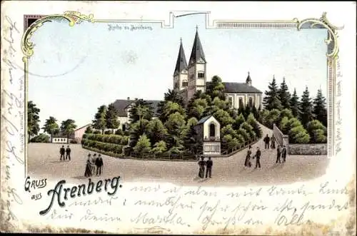 Litho Arenberg Koblenz am Rhein, Kirche zu Arenberg