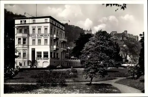 Ak St. Goar am Rhein, Hotel Schneider