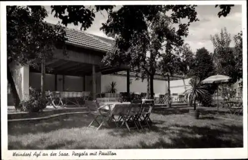 Ak Ayl an der Saar, Weinhaus Lauer zur Ayler Kupp, Pergola mit Pavillon