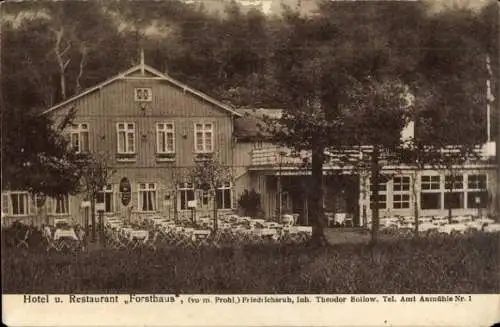 Ak Friedrichsruh Aumühle im Herzogtum Lauenburg, Hotel Restaurant Forsthaus