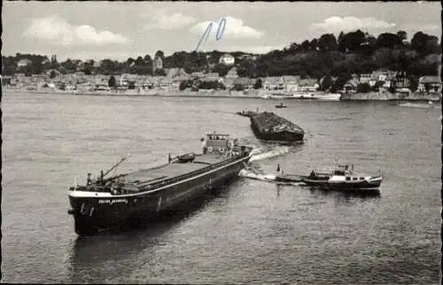 Ak Lauenburg an der Elbe, Blick von der Elbbrücke, Schiff Julius Heinrich