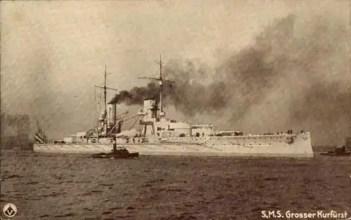 Ak Deutsches Kriegsschiff, SMS Großer Kurfürst, Schlachtkreuzer