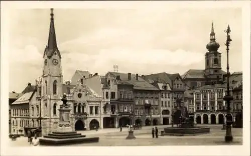 Ak Trutnov Trautenau Riesengebirge Region Königgrätz, Marktplatz